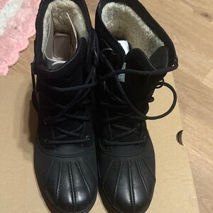 UGG Black Winter Lace-Up Boots